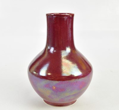 Lot 2296 - RUSKIN; a lustre vase of baluster form in a...