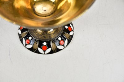 Lot 47 - Three Russian silver gilt and enamel sundae...