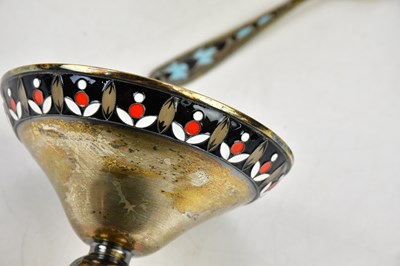 Lot 47 - Three Russian silver gilt and enamel sundae...