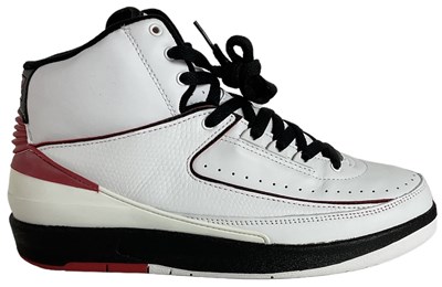 Lot 475 - NIKE; a pair of Air Jordan 2 Retro white and...