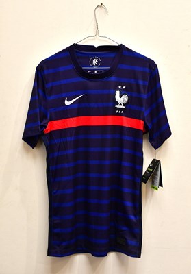 Lot 1824 - KYLIAN MBAPPÉ; a signed France football shirt,...