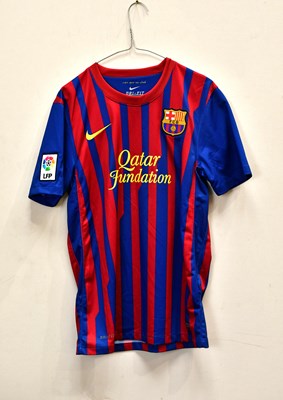 Lot 1835 - LIONEL MESSI; a signed Barcelona football...