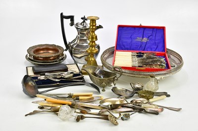 Lot 1757 - A collection of assorted silver plate...