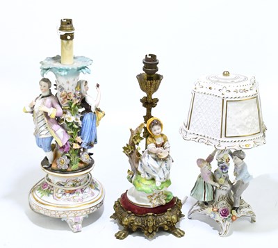 Lot 773 - A 19th century Continental porcelain figural...
