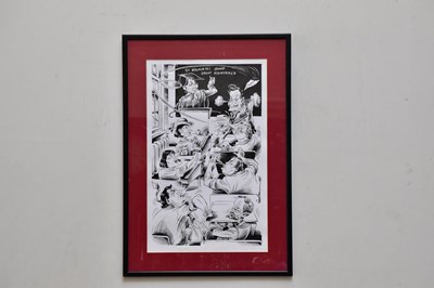 Lot 1750 - DAVE BROWN; original political cartoon, ink...