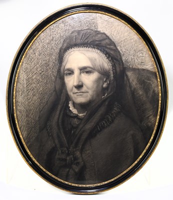 Lot 1016 - A 19th century pencil and charcoal drawing,...
