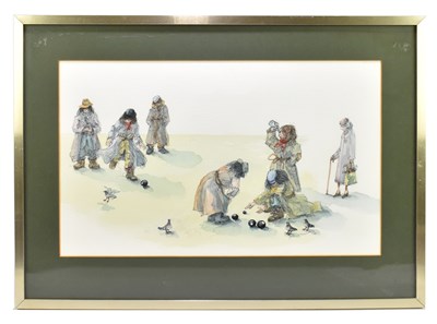 Lot 1223 - ALBIN TROWSKI (1919-2012); ink and watercolour,...