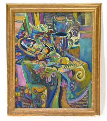 Lot 1268 - W. RICHARDSON; oil on panel, still life of two...