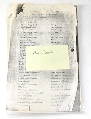 Lot 841 - JULIA AND HERBERT WALLACE; an extensive...