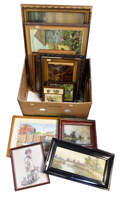 Lot 416 - Thirteen decorative prints and paintings