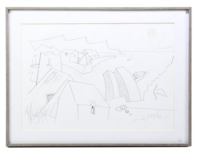 Lot 1224 - DAVID WILDE (1913-1974); pencil drawing,...