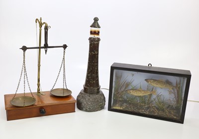 Lot 1622 - A Cornish serpentine electrified model of a...