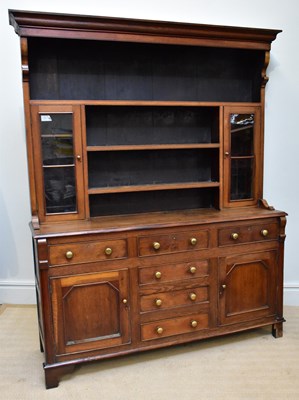 Lot 1362 - A 19th century oak Anglesey dresser, the...