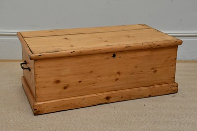 Lot 1317 - An old pine blanket box, width 79cm.