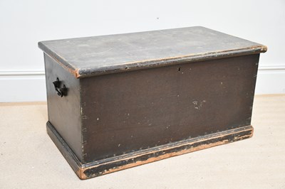 Lot 1309 - An old blanket box, width 97cm.