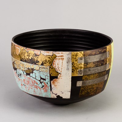 Lot 765 - TONY LAVERICK (born 1961); a black porcelain...