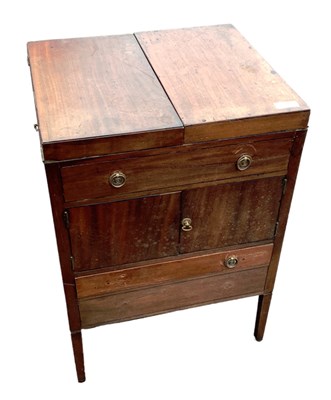 Lot 1081 - A Georgian mahogany washstand for restoration,...