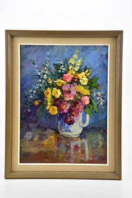 Lot 1726 - D M HALL; oil on board, still life study of...