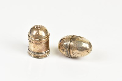 Lot 2191 - A William IV hallmarked silver nutmeg grater...