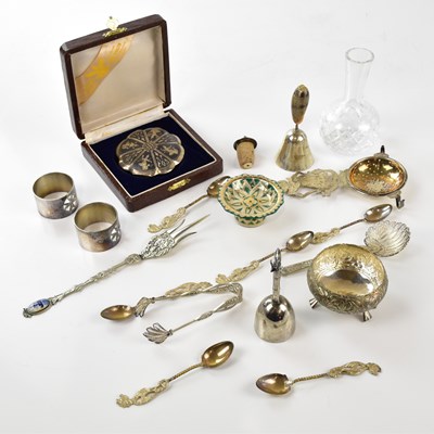 Lot 2523 - A collection of Eastern sterling silver and...