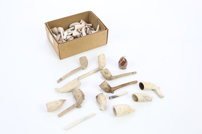 Lot 1645 - A collection of clay pipes and clay pipe parts.
