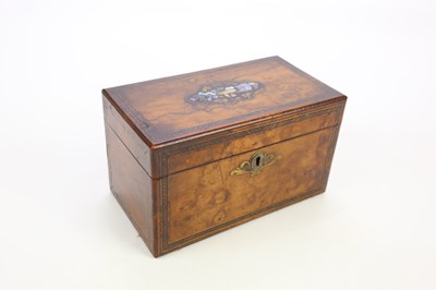 Lot 1566 - A 19th century burr walnut mother of pearl...