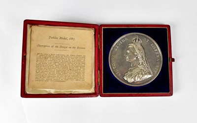 Lot 846a - A Queen Victoria Golden Jubilee 1887 silver...