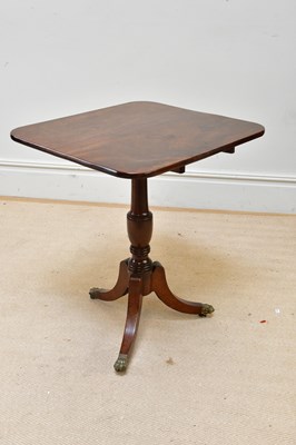 Lot 1303 - A 19th century mahogany tilt-top table.