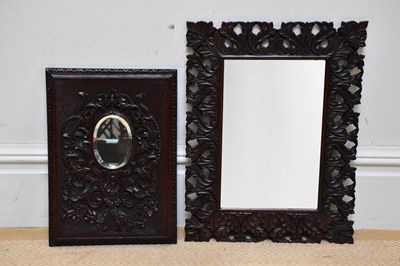 Lot 1304 - An early 20th century carved oak rectangular...