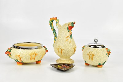 Lot 2784 - CLARICE CLIFF; three pieces of 'Celtic Harvest'...