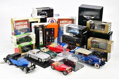 Lot 285 - A collection of diecast model cars including a...