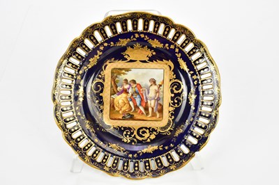 Lot 2433 - VIENNA; a fine late 19th century ribbon plate,...
