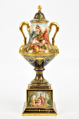 Lot 2408 - VIENNA; a fine late 19th century twin handled...