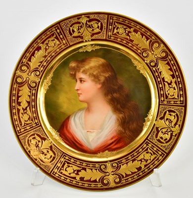 Lot 2415 - A BPM Berlin porcelain circular cabinet plate,...