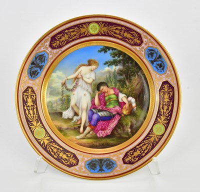Lot 2422 - VIENNA; a late 19th century hand painted...