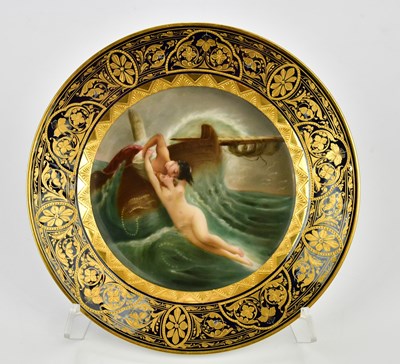 Lot 2424 - VIENNA; a late 19th century hand painted...