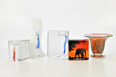 Lot 2172 - SARAH PETERSON FOR CAITHNESS; a glass block...