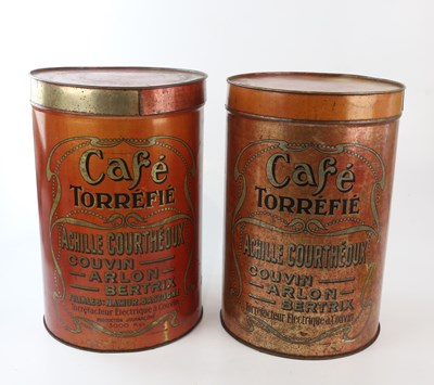Lot 1518 - A pair of Belgian advertising red coloured...