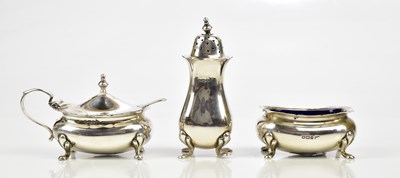 Lot 2132 - WALKER & HALL; a George V hallmarked silver...
