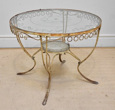 Lot 1453 - A decorative French style cast metal garden...