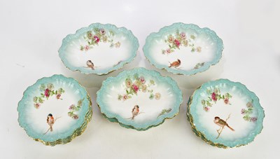 Lot 2970 - LIMOGES; a collection of twelve hand painted...