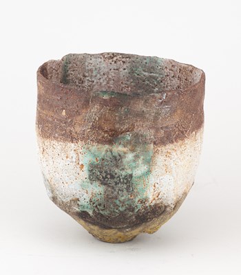 Lot 497 - RACHEL WOOD (born 1962); a stoneware vessel...