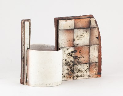Lot 318 - JOHN HIGGINS (born 1947); a small high fired...