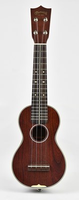 Lot 1518 - C F MARTIN & CO; a model 3 cherry ukulele,...