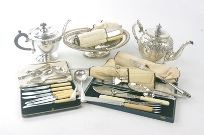 Lot 2030 - A small collection of assorted silver plate...