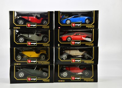 Lot 272 - BURAGO; a collection of sixteen 1/18 diecast...