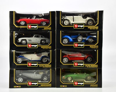 Lot 277 - BURAGO; a collection of sixteen diecast model...