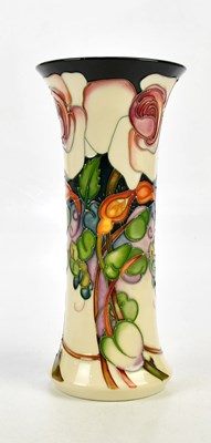 Lot 2260 - EMMA BOSSONS FOR MOORCROFT; a sleeve vase...
