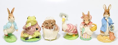 Lot 583 - ROYAL ALBERT; six large sized Beatrix Potter...