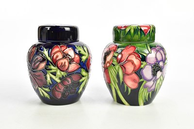 Lot 2262 - MOORCROFT; two ginger jars and covers...